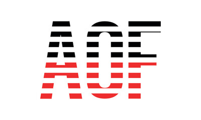 AOF three initial letter iconic line negative space minimal logo design vector template. monogram, abstract, wordmark, business, typography, minimalist, brand, company, flat, modern, unique, simple