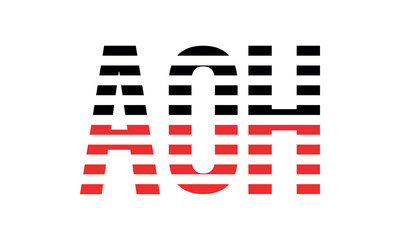 AOH three initial letter iconic line negative space minimal logo design vector template. monogram, abstract, wordmark, business, typography, minimalist, brand, company, flat, modern, unique, simple