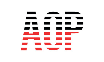 AOP three initial letter iconic line negative space minimal logo design vector template. monogram, abstract, wordmark, business, typography, minimalist, brand, company, flat, modern, unique, simple