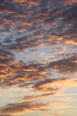 Tangerine grey clouds