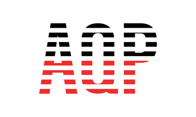 AQP three initial letter iconic line negative space minimal logo design vector template. monogram, abstract, wordmark, business, typography, minimalist, brand, company, flat, modern, unique, simple