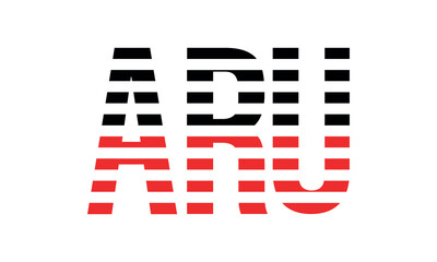 ARU three initial letter iconic line negative space minimal logo design vector template. monogram, abstract, wordmark, business, typography, minimalist, brand, company, flat, modern, unique, simple