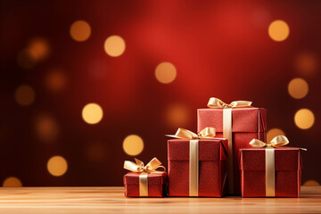 Merry Christmas banner with blank space for text.