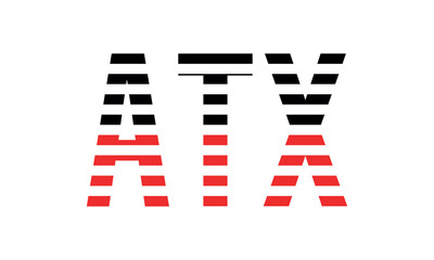 ATX three initial letter iconic line negative space minimal logo design vector template. monogram, abstract, wordmark, business, typography, minimalist, brand, company, flat, modern, unique, simple