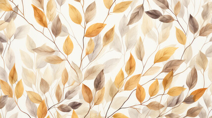 Nature background leaves floral autumn background design pattern decorative textile seamless