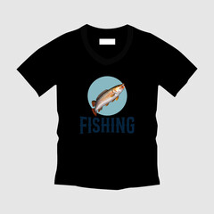 Fishing Tshirt Design Template ,vector fishing Tshirt Design 