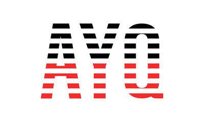 AYQ three initial letter iconic line negative space minimal logo design vector template. monogram, abstract, wordmark, business, typography, minimalist, brand, company, flat, modern, unique, simple