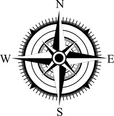 Kompass vector icon - obrazy, fototapety, plakaty
