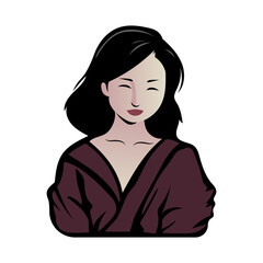 China girl logo for you design.