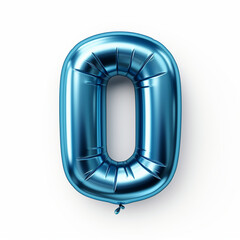 3d alphabet letter O balloon on white background 