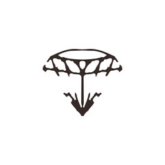 Diamond icon. Simple style jewelry big sale poster background symbol. Diamond brand logo design element. Diamond t-shirt printing. Vector for sticker.