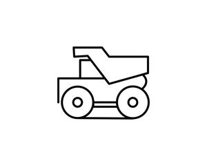 Dumper truck icon vector symbol design illustration 