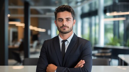 Fototapeta premium Portrait of a young businessman