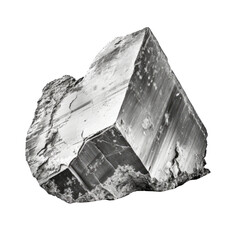 Raw zinc chunk featuring its bluish-silver luster
