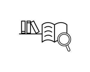 Library education icon vector symbol design illustration