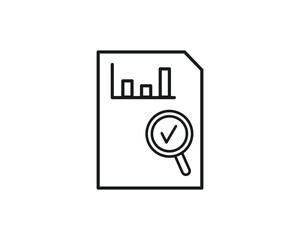 Market research icon vector symbol design illustration