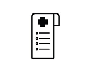 Medical prescription icon vector symbol design illlustration