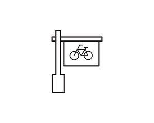 Rental cycle icon vector symbol design illustration