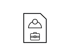 Resume icon vector symbol design illustration