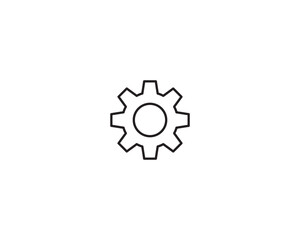 Settings gear icon vector symbol design illustration
