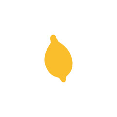 Lemon icon. Simple style fruit theme poster background symbol. Lemon brand logo design element. Lemon t-shirt printing. Vector for sticker.