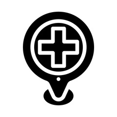 hospital glyph icon