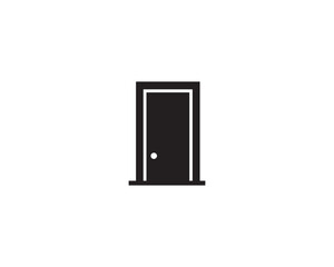 Door icon vector symbol design illustration