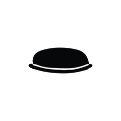 Retro hat icon. Simple style magic event poster background symbol. Hat brand logo design element. Retro hat t-shirt printing. Vector for sticker.