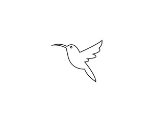 Humming bird icon vector symbol design illustration.