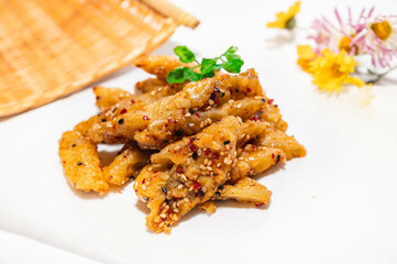 ごぼうの甘辛胡麻揚げ