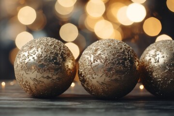 Abstract Christmas Advent Background. Ornament, Bokeh Lights, and Festive Holiday Celebration