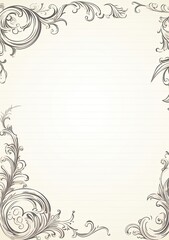 Captivating Vintage Writing Letter Format - Elegant Calligraphy on Classic Stationery for Correspondence and Communication Purposes. Generative AI