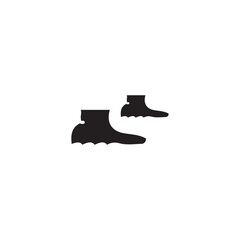 Boots icon. Simple style boots big sale poster background symbol. Boots brand logo design element. Boots t-shirt printing. Vector for sticker.