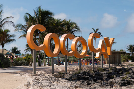 CocoCay sign at one of Royal Caribbean's destinations called Perfect Day at CocoCay