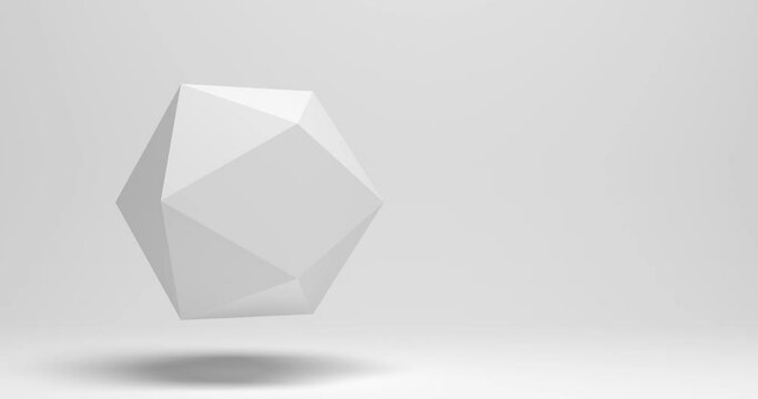 
rotating geometric cube in front of background - 3D Animation seamless loop 4k 60 fps DCI