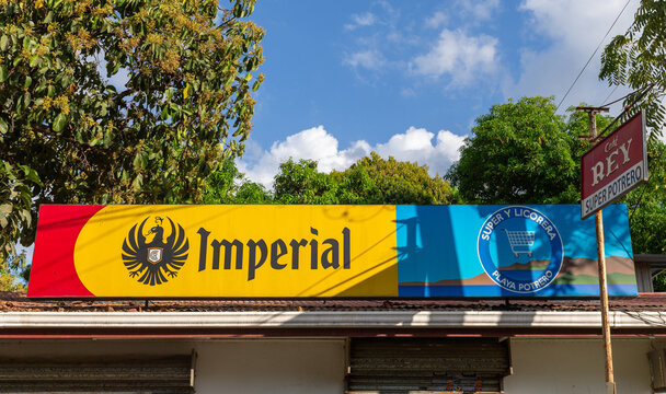 Imperial Beer Sign on a Small Grocery Store in Costa Rica