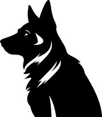 Golden retriever silhouette. Golden retriever black icon on white background