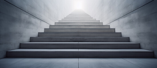 Concrete stairway leading upwards, Success concept stairs.
