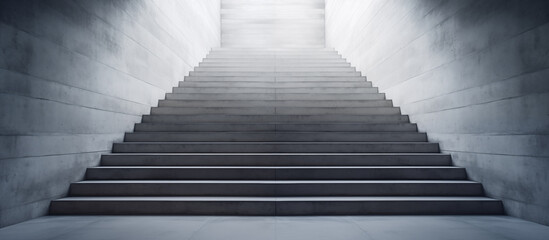 Fototapeta na wymiar Concrete stairway leading upwards, Success concept stairs. 