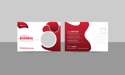 Creative Business Postcard Design Organic Template