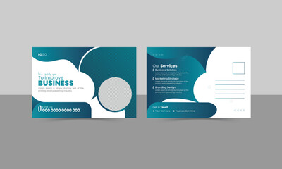 Creative Business Postcard Design Organic Template