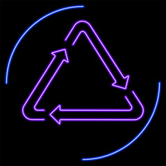 thermoplastic neon sign, modern glowing banner design, colorful modern design trends on black background. Vector illustration.