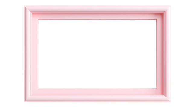 Modern Picture Frame Isolated on Transparent Background, PNG File
