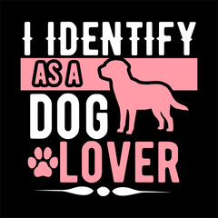 i identify as a dog lover svg