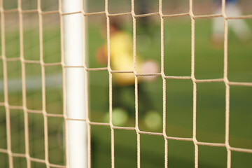 Dynamic abstract of soccer goal net. Perfect for stock, capturing the essence of the sport with a visually appealing composition