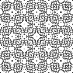 Figures from lines.Black pattern on white wallpaper for web page, textures, card, poster, fabric, textile. Abstract background.Repeating background image.White texture. Lines form shapes.