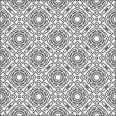 Figures from lines.Black pattern on white wallpaper for web page, textures, card, poster, fabric, textile. Abstract background.Repeating background image.White texture. Lines form shapes.