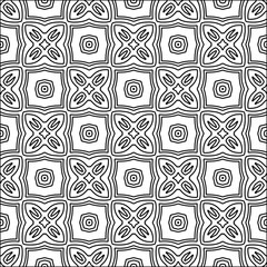 Figures from lines.Black pattern on white wallpaper for web page, textures, card, poster, fabric, textile. Abstract background.Repeating background image.White texture. Lines form shapes.