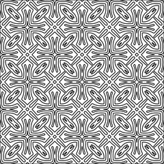 Figures from lines.Black pattern on white wallpaper for web page, textures, card, poster, fabric, textile. Abstract background.Repeating background image.White texture. Lines form shapes.