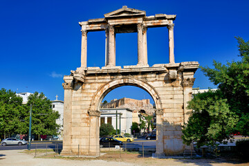 Fototapeta na wymiar Athens Greece.The Hadrian's Arch